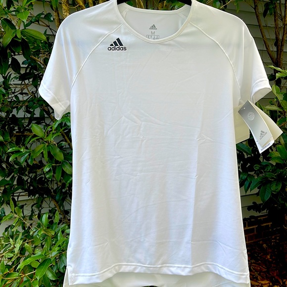 adidas Tops - Brand New Womens White Adidas Athletic Aeroready Shirt